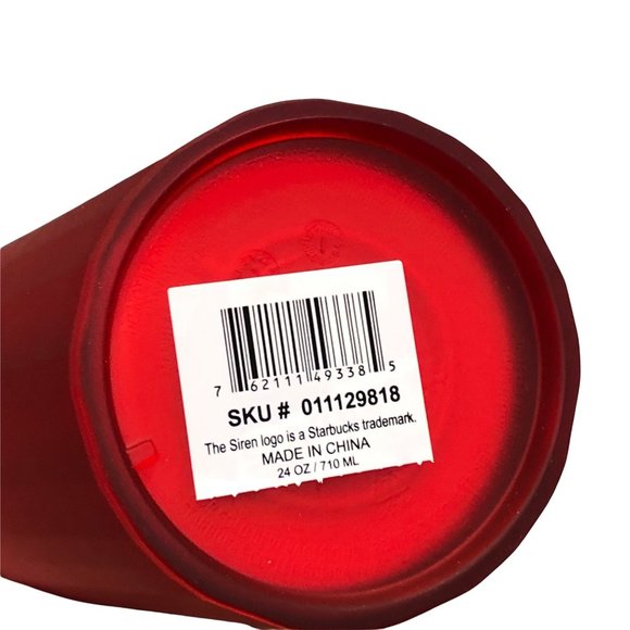Starbucks 2022 Valentine Red Soft Matte Tumbler Limited Edition Dome Top Hearts - Picture 5 of 5